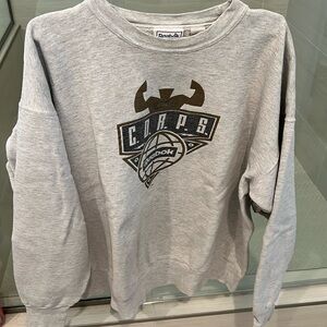 Reebok Super Cozy Sweatshirt | Unisex | X-Large | Gray with Black Front Logo